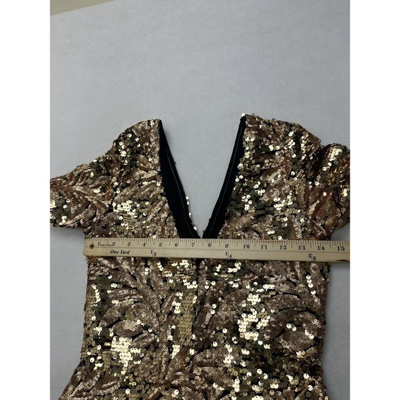 Club L Sequin Dress Gold Size Small S - Picture 3 of 10